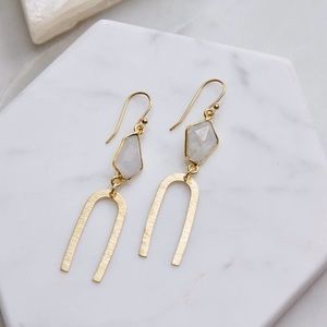 14k gold filled crystal earrings